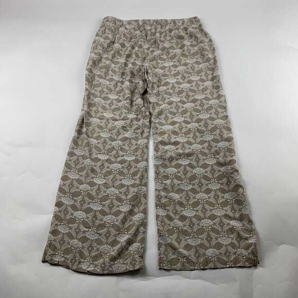 PETITE Old Navy Tan Printed Challis Relaxed Pull On Pant PM - Picture 6 of 7
